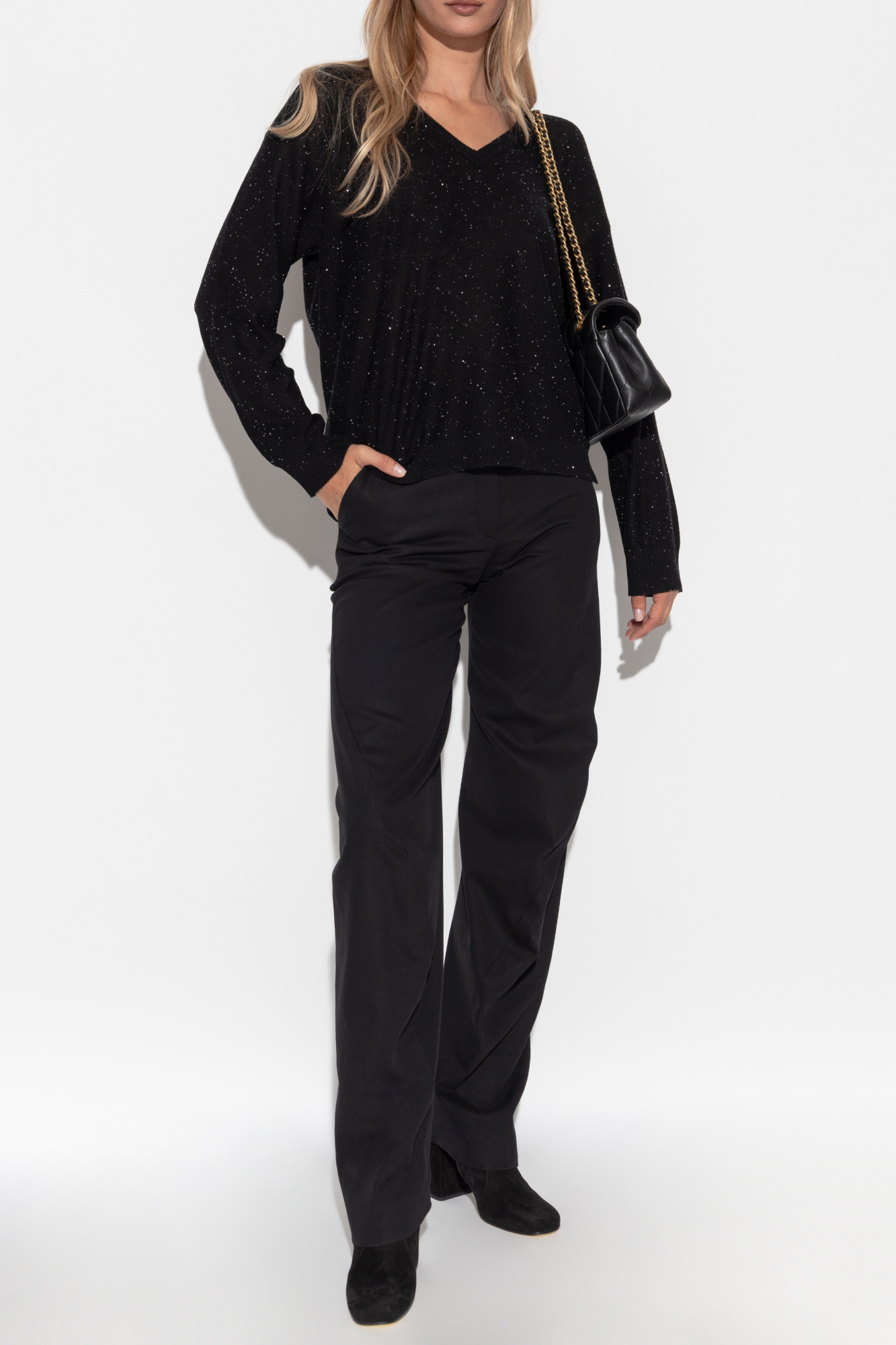 FABIANA FILIPPI 売れ筋商品|||ファビアナ フィリッピ ニット&セーター アウター レディース Sweaters Black レディースニットウェア：ウールセーター＆カーディガン